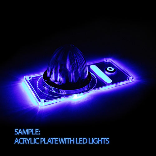 White/Blue Clear Interior Watermelon Dome Light Plate Fits Kenworth