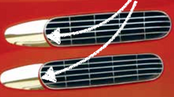 Hood Air Intake Trim fits Mack Cx ( 2 PAIRS )