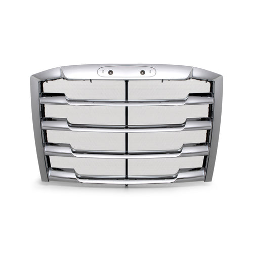 Grille Fits Freightliner Cascadia 2018 & UP Chrome Plastic W/ Bug Screen