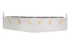 16" To 14" Visor fits Freightliner Columbia, Century, Coronado Daycab, Flat Top, 6 Hidden Lights Hole, Stainless Steel