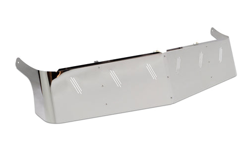 16" To 14" Visor fits Freightliner Columbia, Century, Coronado Daycab, Flat Top, 6 Hidden Lights Hole, Stainless Steel