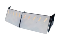 2 Hole Side Mount, 20” S.S 304 Visor Straight Style 10 Hidden Light Holes Fits Freightliner Century/Columbia/Coronado