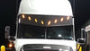 18 1/2” Visor V-Style Stainless Steel 8 Hidden Light Style ( V) fits Freightliner Cascadia (2007 & Newer) Cascadia Body Style (2018 & Newer)
