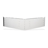19" To 16-1/2” S.S V Style Visor With 10 - 3/4" Light Holes. Fits Freightliner Cascadia Day Cab & Mid Roof (2007 & Newer) and Cascadia Body Style (2018 & Newer)