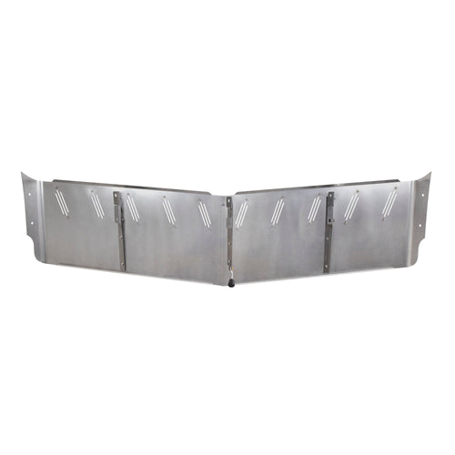 2 Hole Side Mount - 20” To 18” S.S 304 Visor With 10 Hidden Light Holes. Fits Freightliner Century/Columbia/Coronado