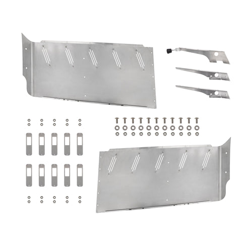 2 Hole Side Mount - 20” To 18” S.S 304 Visor With 10 Hidden Light Holes. Fits Freightliner Century/Columbia/Coronado