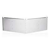 2 Hole Side Mount - 23” to 22” Visor S.S. 304, Semi V Style, 10 - 3/4" Light Hole, Fits Freightliner Century / Columbia / Coronado