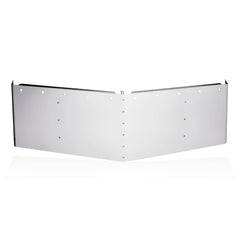 2 Hole Side Mount - 23” to 22” Visor S.S. 304, Semi V Style, 10 - 3/4" Light Hole, Fits Freightliner Century / Columbia / Coronado