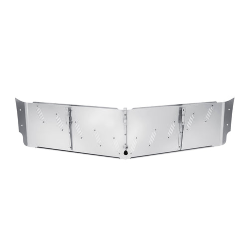 2 Hole Side Mount - 18” To 20” S.S 304 Visor Light in V Style 10 Hidden Light Holes, Fits Freightliner Century/Columbia/Coronado