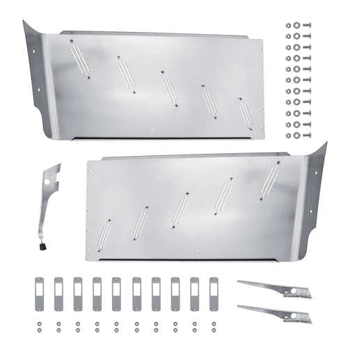 2 Hole Side Mount - 18” To 20” S.S 304 Visor Light in V Style 10 Hidden Light Holes, Fits Freightliner Century/Columbia/Coronado