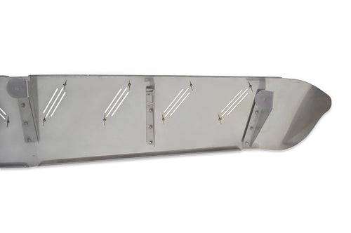 15 1/2” X 14” ”S. S. Visor Fits International 9200, 9400, 9300, 9900 with 8 Hidden Lights Holes Curved Windshields Only