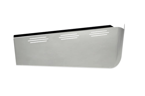 12-1/2” Reduced 7-3/4” Visor Fits Kenworth T600, T660, T800, W900 Curved Windshield Bowtie 6 Hidden Light Holes