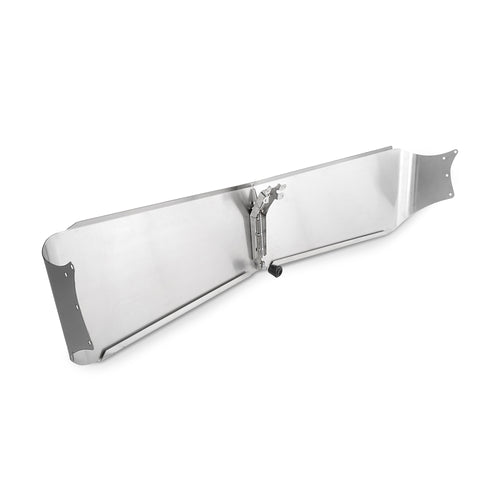 13- 1/2” X 11" Visor Fits Kenworth W900, T600, T800, Curved Windshield Plain S.Steel