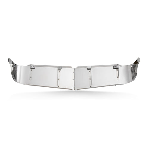 10" to 12" in the Middle, Stainless Steel Visor Fits Mack R600, R700 and RD