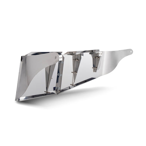 10" to 12" in the Middle, Stainless Steel Visor Fits Mack R600, R700 and RD