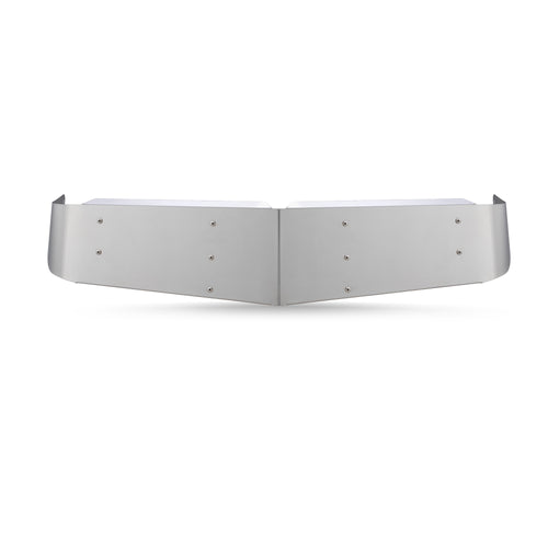 10" to 12" in the Middle, Stainless Steel Visor Fits Mack R600, R700 and RD