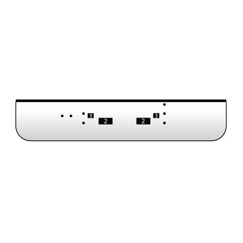 18” Chrome Bumper (Intl. 9670) Mounting Holes, And Tow