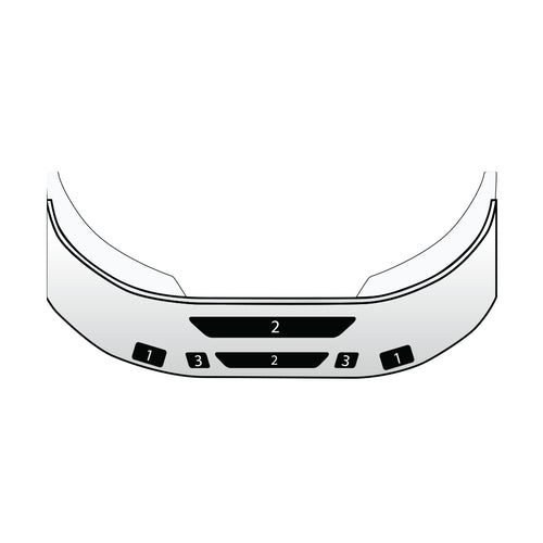 18” Chrome Bumper (International Prostar) W/ Air Vent & Tow Holes