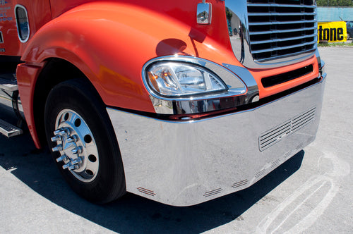 Flat Chrome Bumper Grille fits Freightliner Century/Columbia