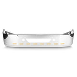 16” Chrome Bumper W/ Aero, Tow, Fog Light Hole & 10 Hidden Light Holes Fits International 9200 & 9400 1997+
