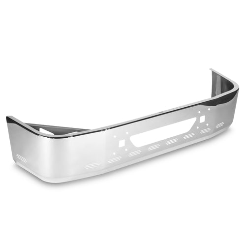 16” Chrome Bumper W/ Aero, Tow, Fog Light Hole & 10 Hidden Light Holes Fits International 9200 & 9400 1997+