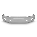 Front - 18 inches chrome bumper fits Kenworth T800 2004-2012, Aerodynamic, with Grille Insert, Tow and Fog Light Holes
