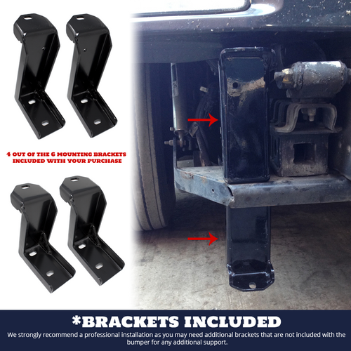 20” Chrome Bumper (Kenworth T660) W/ Air Vent, Tow, 10 Hidden Light Holes & Fog Light Holes