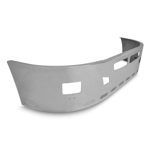 22” Chrome Bumper (Kenworth T660 2007-2016) W/ Wrap Around, Air Vent, Tow, 10 Hidden Light Holes & Rectangular Fog Light Holes