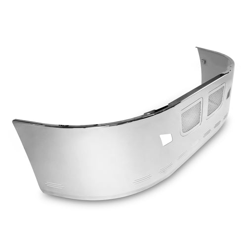 22” Chrome Bumper (Kenworth T660 2007-2016 Models) Aerodynamic, W/ Grille Installed, Air Vent, Tow & 10 Hidden Light Holes