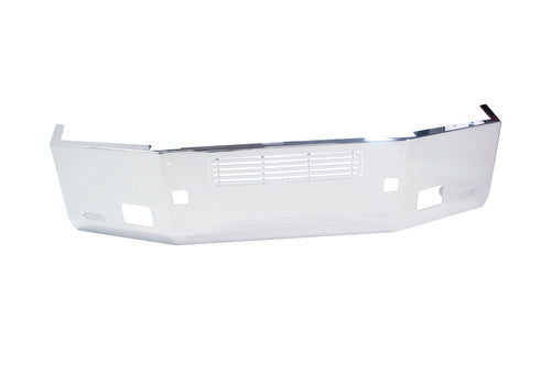 22” Chrome Bumper (KW T800 Year 2004-2012) Aero, W/ Grille, Tow, Fog Holes & 9 Hidden Light Holes