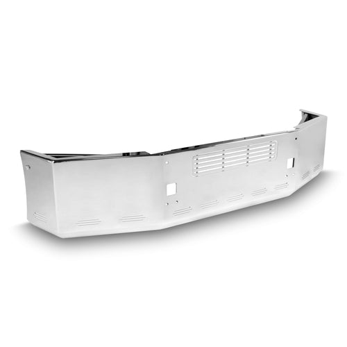 20” Chrome Bumper (Kenworth T800 2004-2012) Aero, W/ Grille, Tow & 11 Hidden Light Holes