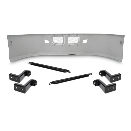 22” Chrome Bumper (Kenworth T660 2007-2016) W/ Aerodynamic, Grille Installed, Air Vent & Tow 