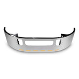 18” Chrome Bumper (Mack Vision CXN613 2005 & Newer) Wrap Around, W/ Bolt Holes, Tow & 8 Hidden Light Holes, 7 Gauge
