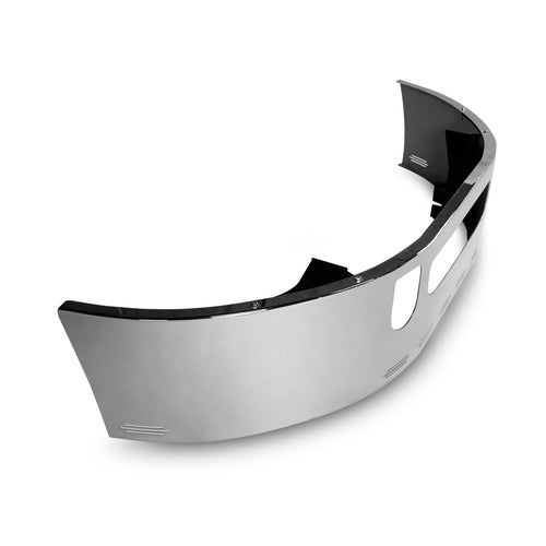 18” Chrome Bumper (Mack Vision CXN613 2005 & Newer) Wrap Around, W/ Bolt Holes, Tow & 8 Hidden Light Holes, 7 Gauge
