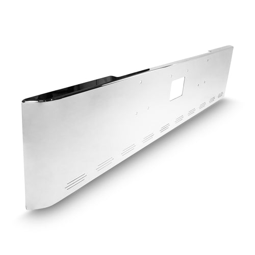 18” Chrome Bumper (Peterbilt 378, 379 All Years) W/ Rolled End, Bolt Holes, Tow & 10 Hidden Light Holes