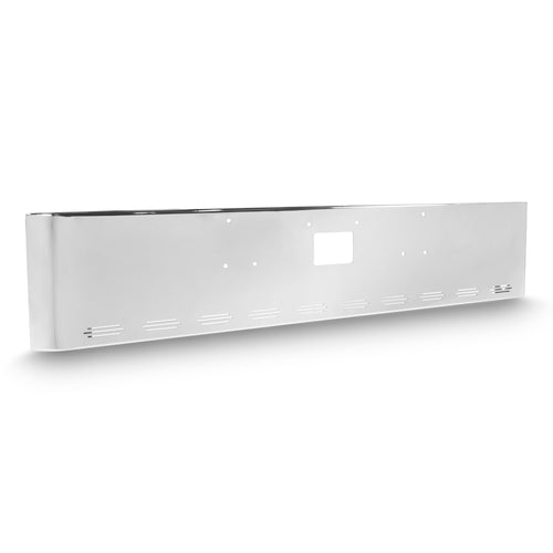 18” Chrome Bumper (Peterbilt 378, 379 All Years) W/ Rolled End, Bolt Holes, Tow & 10 Hidden Light Holes