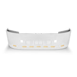 20” Bumper ( Peterbilt 386 ) W/ Wrap Around 3” Aero / Grille, No Fog Light, Brackets & 9 Hidden Light Holes