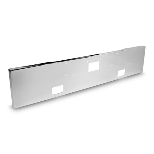 18” Chrome Bumper (Peterbilt 378 & 379) Box End, W/ Tow & Fog Light Holes