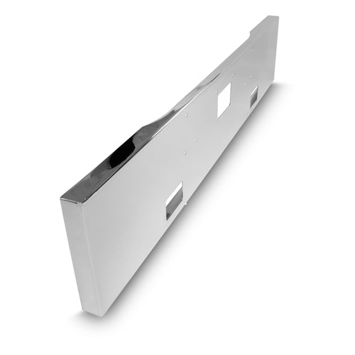 18” Chrome Bumper (Peterbilt 378 & 379) Box End, W/ Tow & Fog Light Holes