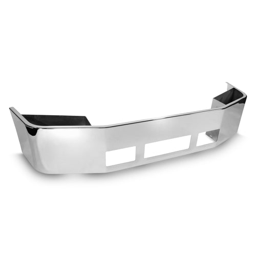 18” Chrome Bumper (Peterbilt 387 2002 & Newer) W/ Set Back Axle, Step & Tow Holes