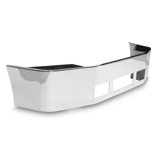 18” Chrome Bumper (Peterbilt 387 2002 & Newer) W/ Set Back Axle, Step & Tow Holes