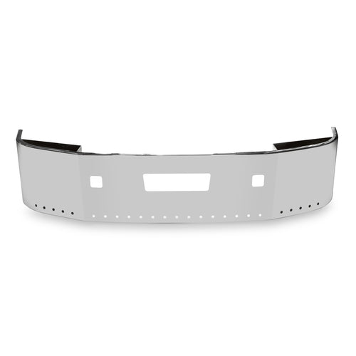 20” Chrome Bumper ( Peterbilt 386 All Years) Set Back Axle with 3/4” (29) Light Holes, Step & Tow Holes