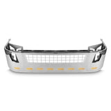 20” Chrome Bumper (Volvo VNL 2003-2017) W/ Wrap Around, Grille, Fog & 10 Hidden Lights