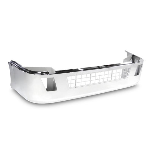 18” Chrome Bumper (Volvo VNL 2003-2017) Aero Style, W/ Grille & Fog Light Holes