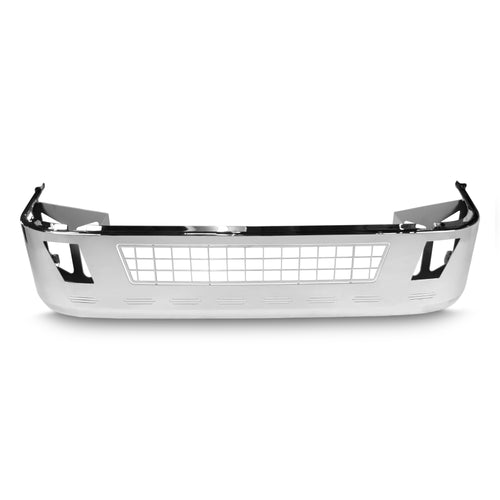 18” Chrome Bumper (Volvo VNL 2003-2017) Aero, W/ Grille Installed, Fog & 10 Hidden Light Holes