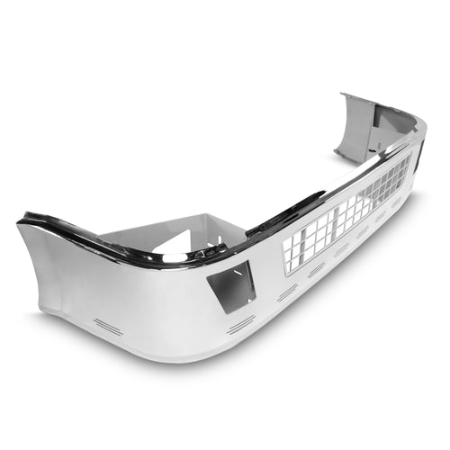 18” Chrome Bumper (Volvo VNL 2003-2017) Aero, W/ Grille Installed, Fog & 10 Hidden Light Holes