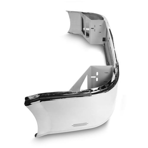 18” Chrome Bumper (Volvo VNL 2003-2017) Aero, W/ Grille Installed, Fog & 10 Hidden Light Holes