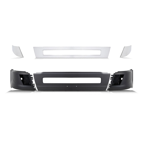 Complete Bumper With Fog Light Hole And Chrome Fits Volvo 2002-2018