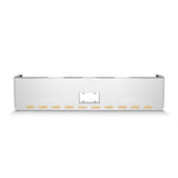 20" Chrome Bumper (Universal Fit) Double Bend Ends with 10 Hidden Light Holes and, Recessed License Plate