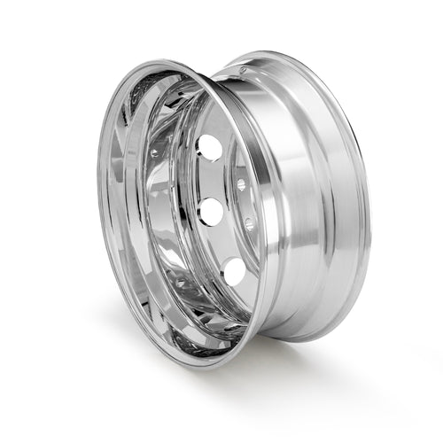 Aluminum Wheel / Rim 22.5" X 8.25"  10 Holes, 8,000Lbs, Mirror Polish Finish On Both Sides (All Positions)